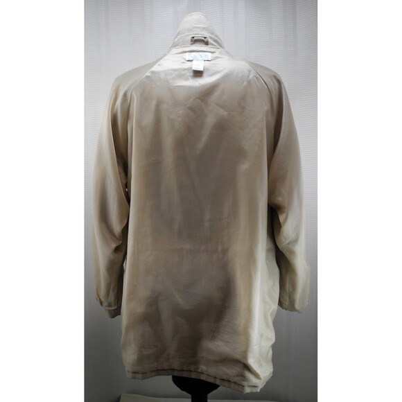 Lands' End Tan Zip Front Car Coat - Drawstring Waist - Women's Jacket Small 6-8 - Picture 6 of 7